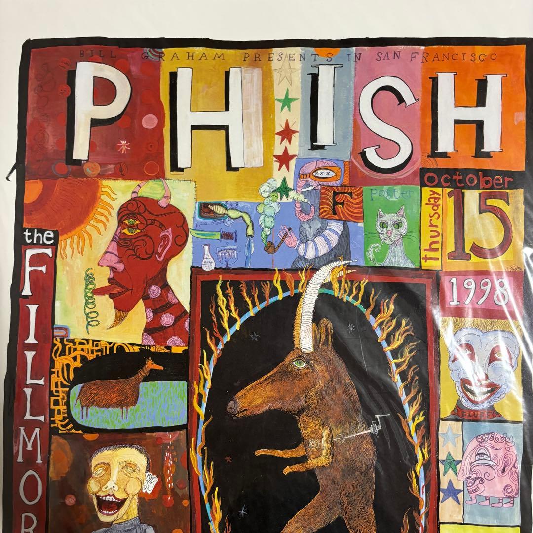レア PHISH 1998 Fillmore Poster フィッシュ ポスター