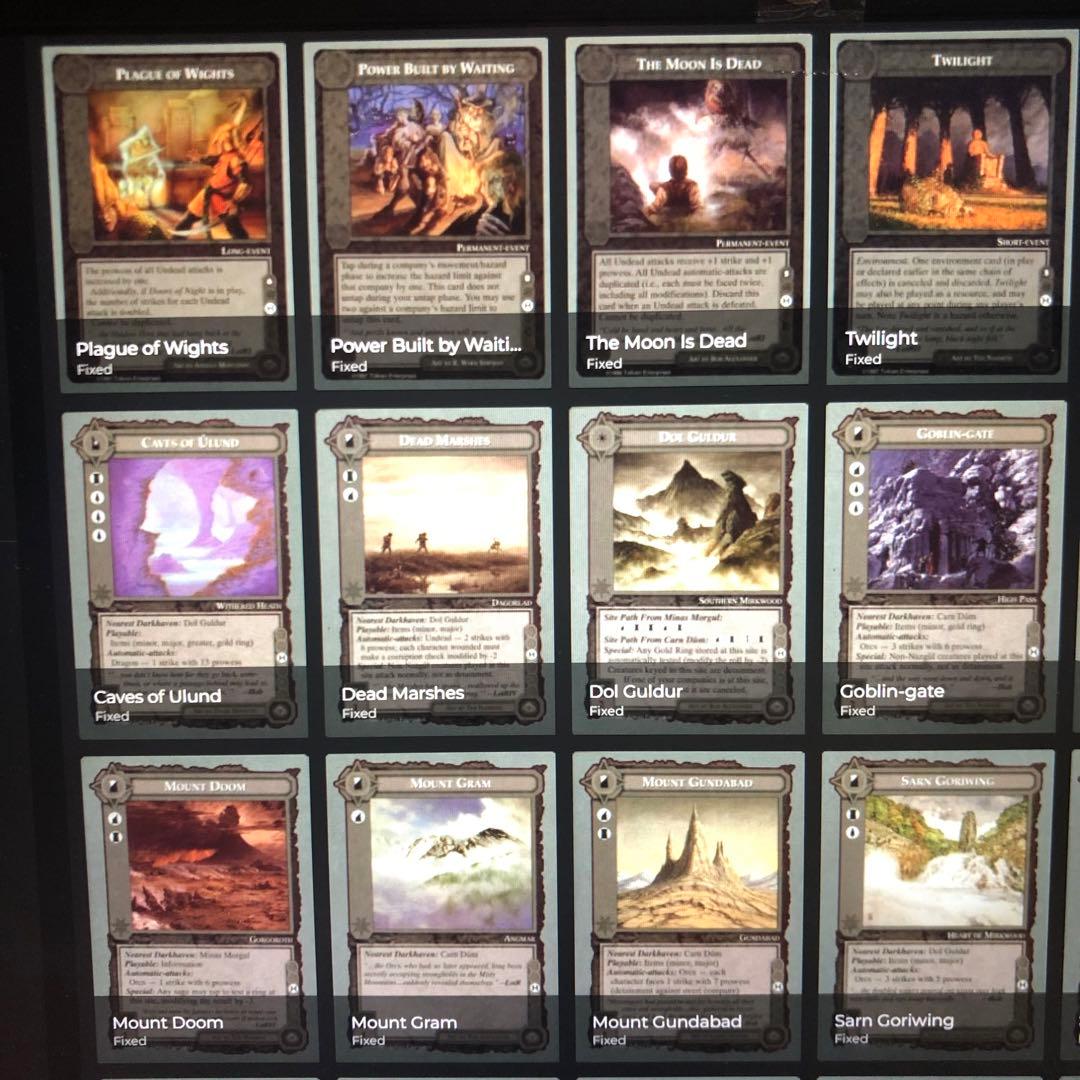 ミドルアース　カード　チャレンジデッキH ccg コンプ　指輪物語　希少