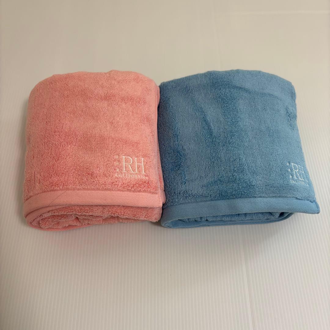 RH CALIFORNIA バスタオルセット 青 ピンクロンハーマン　②枚