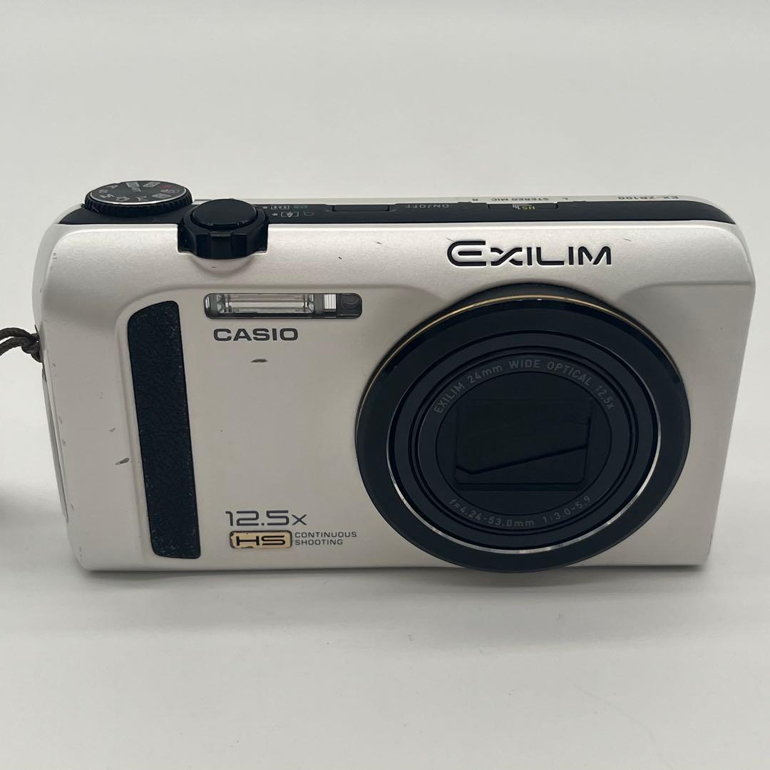CASIO EXILIM EX-ZR100 ホワイト ジャンク品 デジカメ