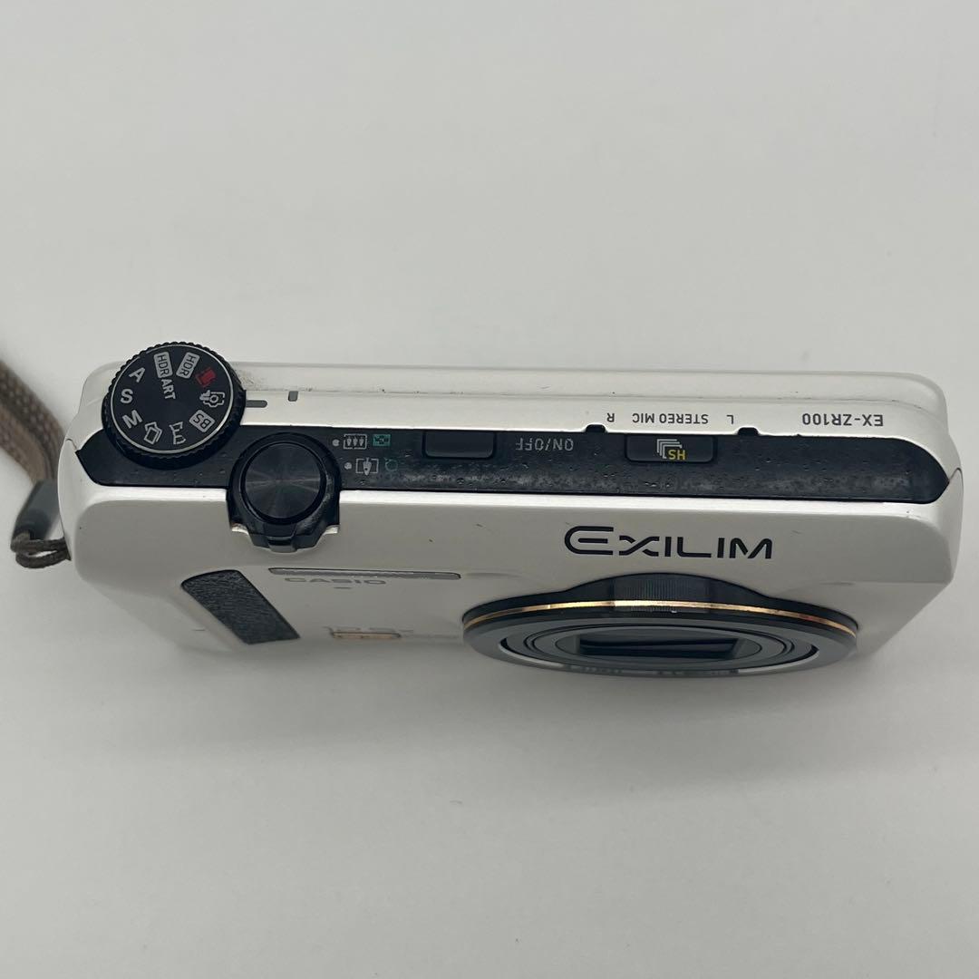 CASIO EXILIM EX-ZR100 ホワイト ジャンク品 デジカメ