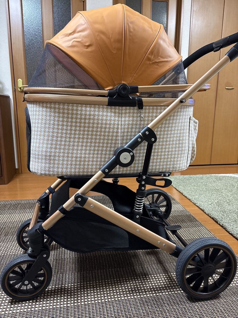 ペットカート　千鳥格子柄　分離型