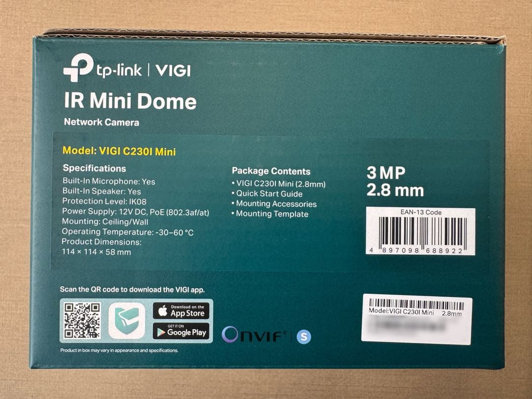 tp-link VIGI C230I Mini 3個セット 【開封品・初期化済】