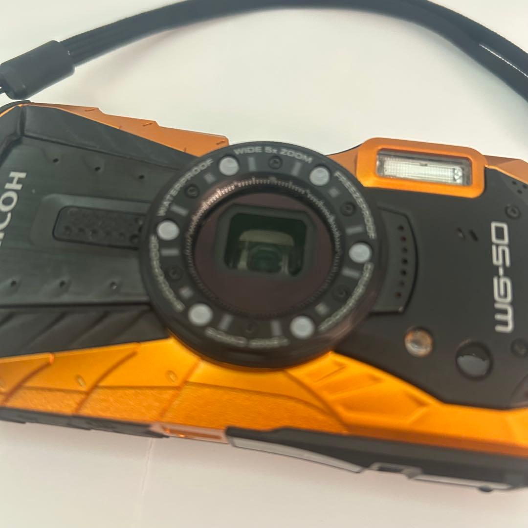 KRICOH WG-50 防水デジタルカメラ オレンジ/ブラック 本体
