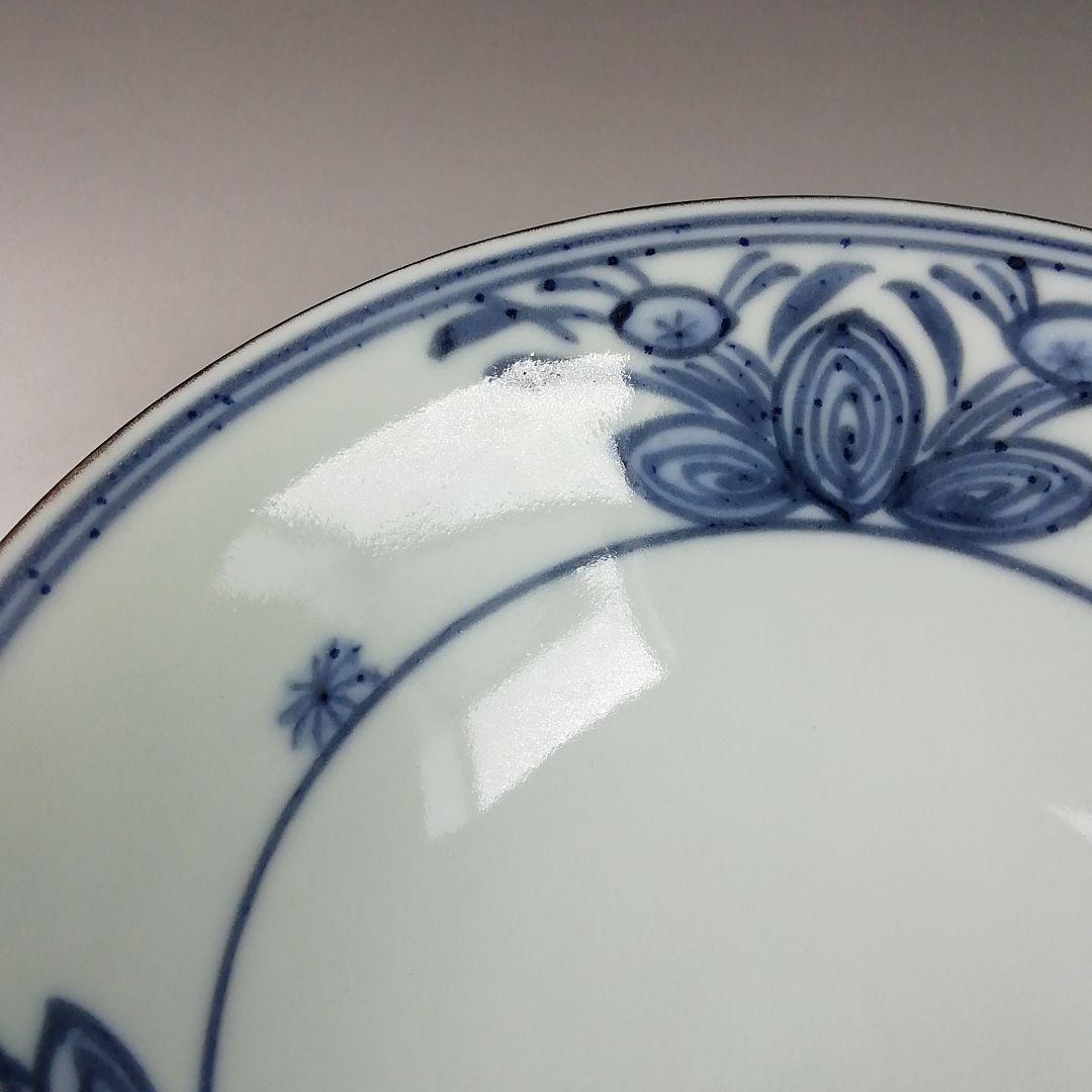 Ｗ３４０　茶碗　『染付　茶碗』『玉堂窯　手塚玉堂 造』　共箱　抹茶碗　茶道具