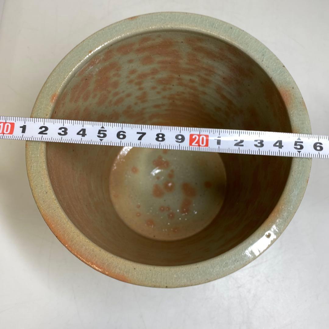 ☆茶3 趙誠主　菊紋様　宝林陶苑　水指　　　　共箱　東S8-0325①