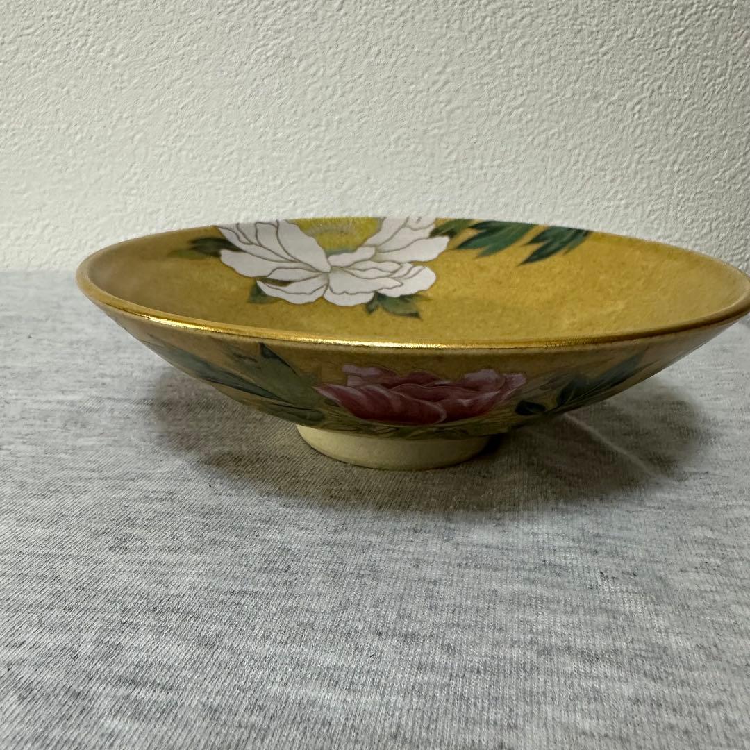 【美品】京焼 桑野睦子 抹茶茶碗コレクション 御所の花 7月 牡丹の花