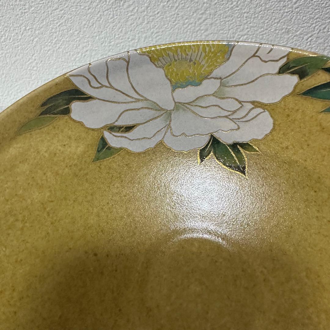 【美品】京焼 桑野睦子 抹茶茶碗コレクション 御所の花 7月 牡丹の花