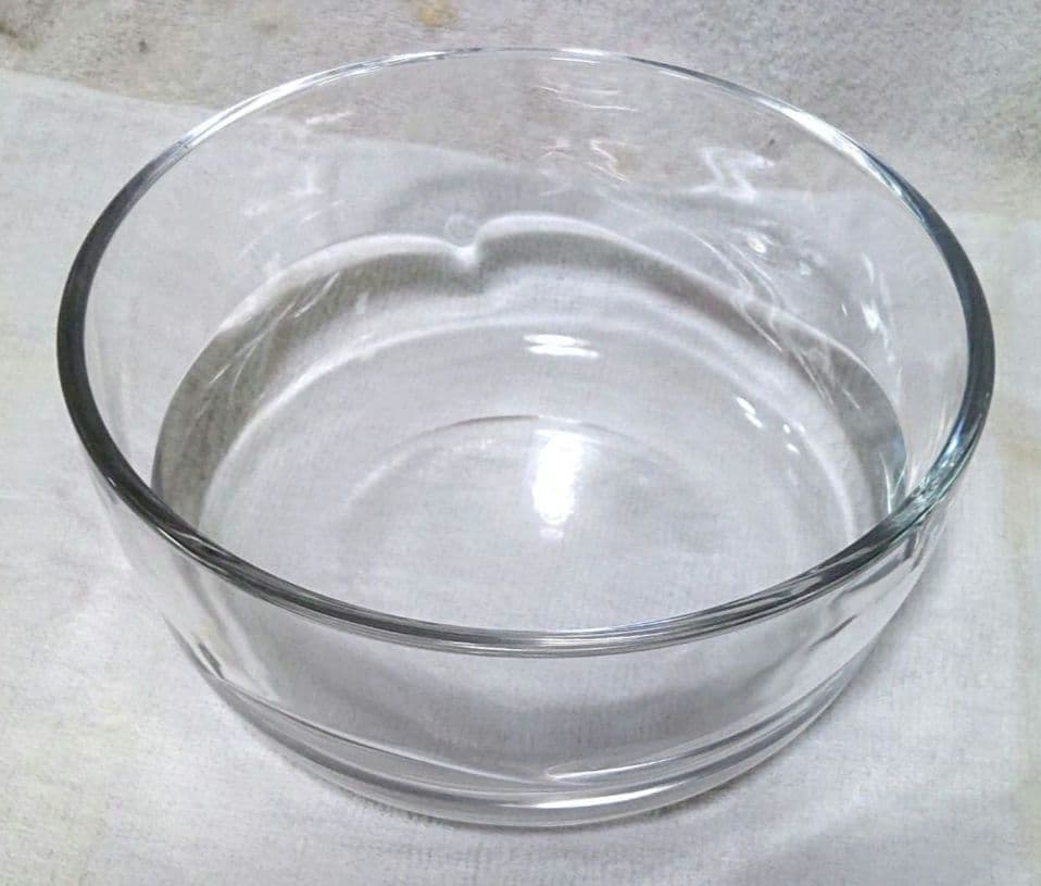 茶道具硝子の水指し黒い漆蓋付きA479