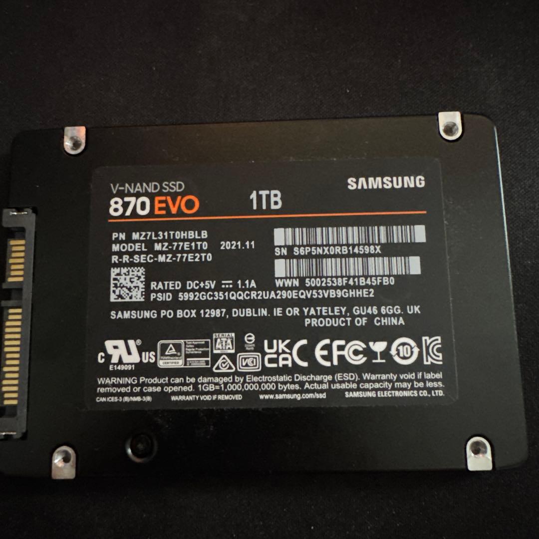 Samsung 870 EVO 1TB SSD 中古