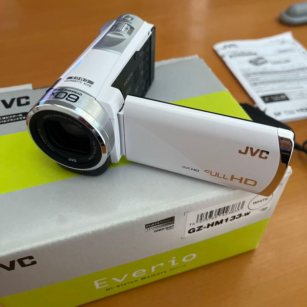 『作動済み』JVC Everio GZ-HM133-W ビデオカメラ