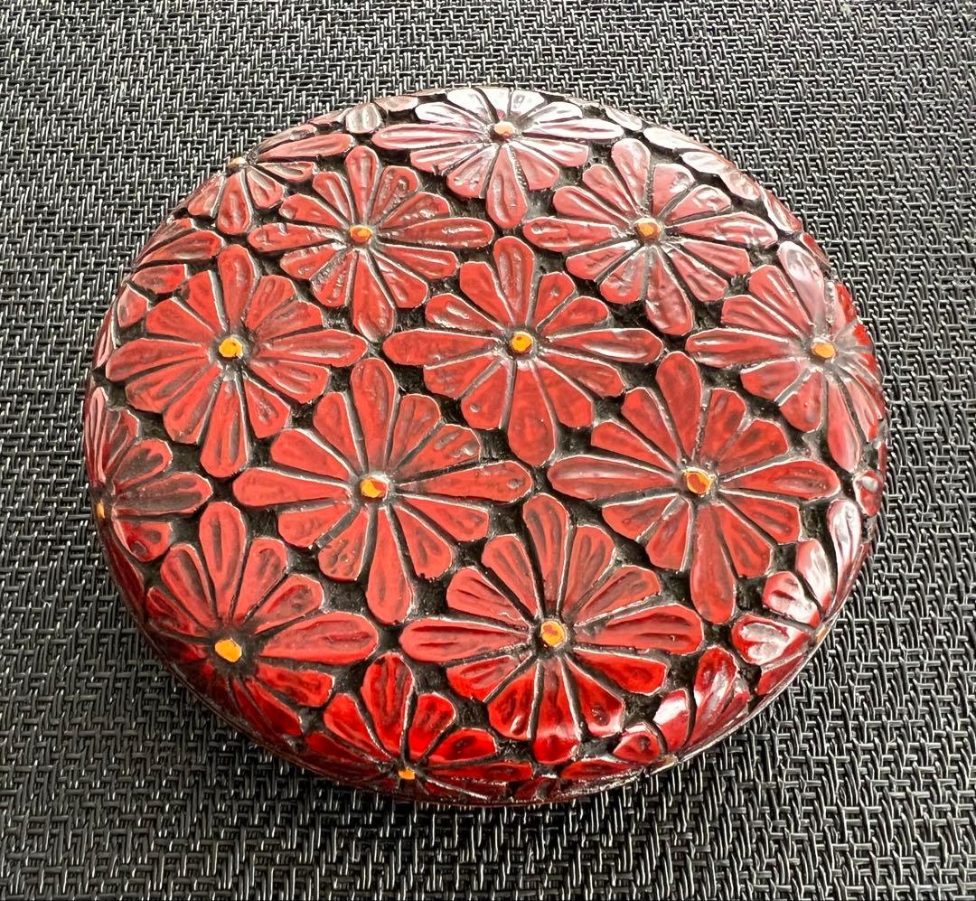 烏城彫 香合 箱付き 漆工芸品 伝統工芸品