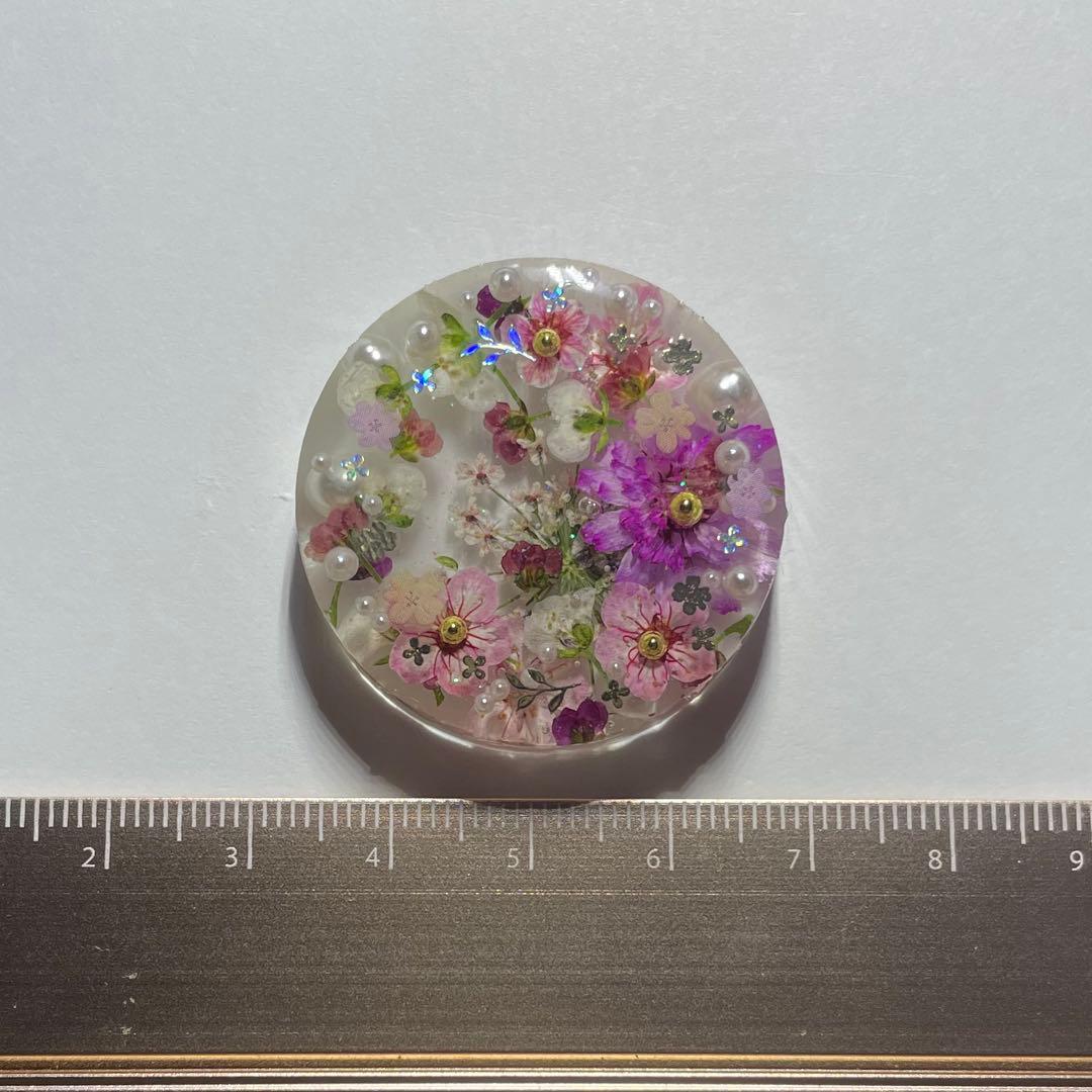 ya-25 ハンドメイド レジン ヘアゴム ブローチ ポニーフック キーホルダー