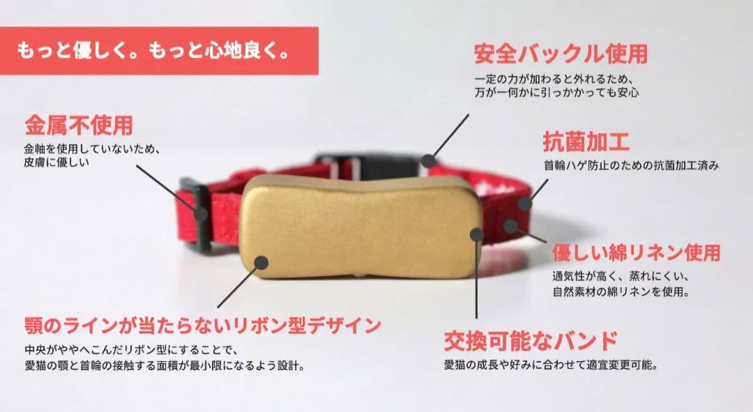 ねこなら GPSスマート首輪 猫用 Lサイズ