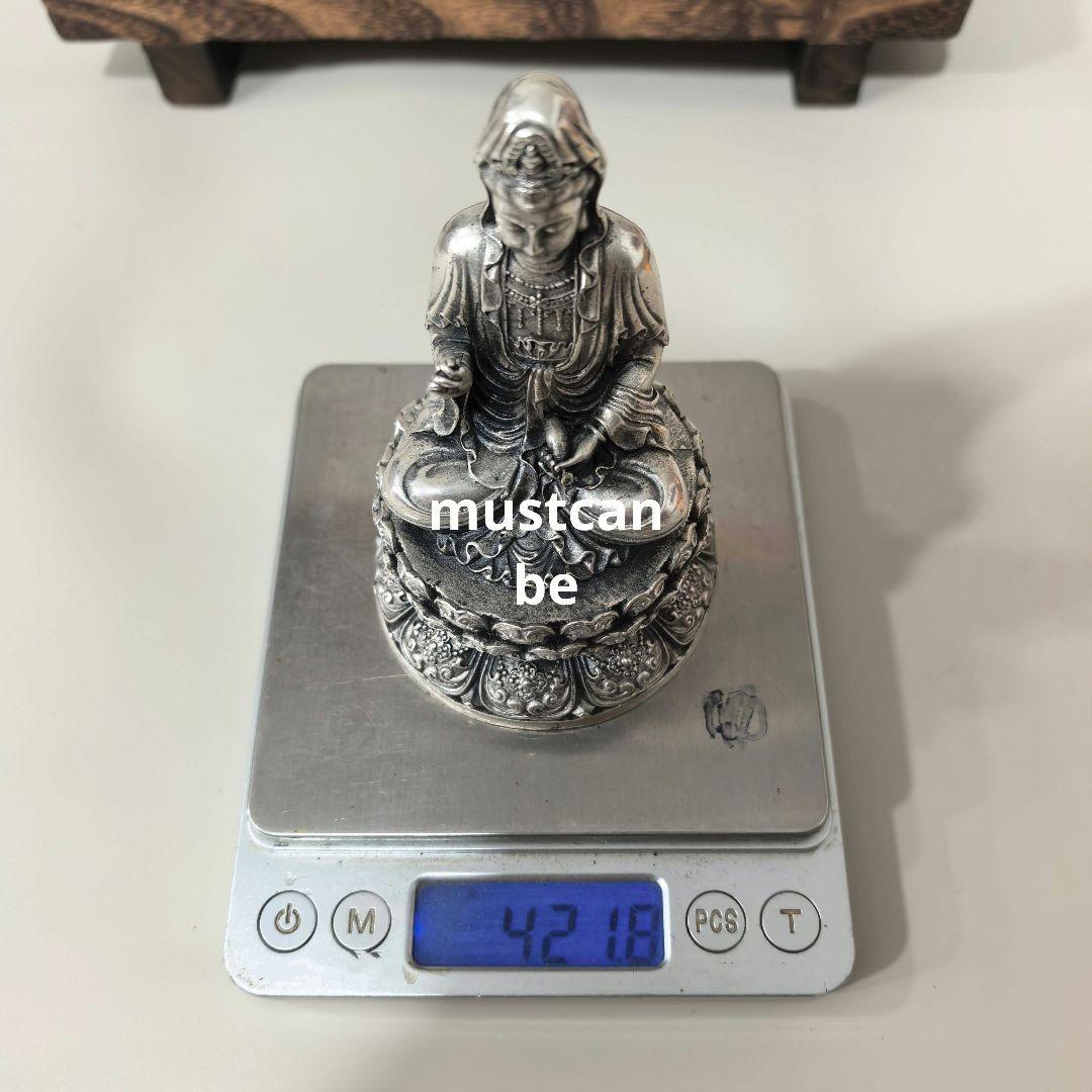 銅製 仏像 坐蓮観音菩薩像 仏教文化 工芸品 置物