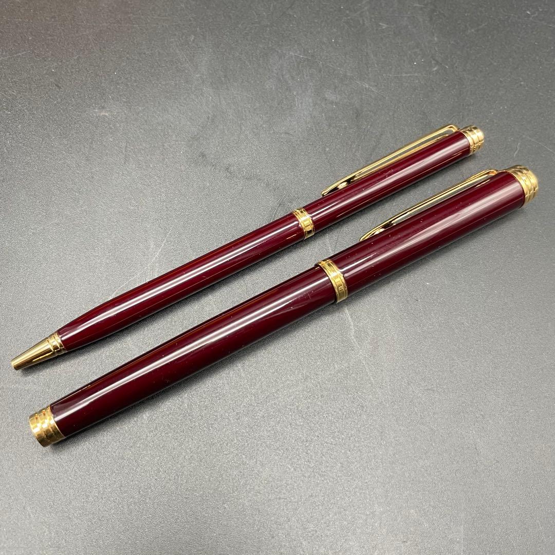 ・Waterman 18k Ideal 万年筆 ボールペン ケース付き