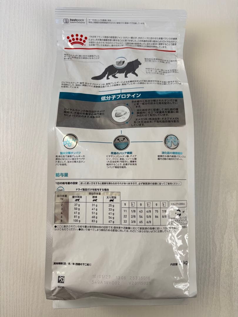 ロイヤルカナン 低分子プロテイン 2kg 猫用 食事療法食　送料込み　匿名配送