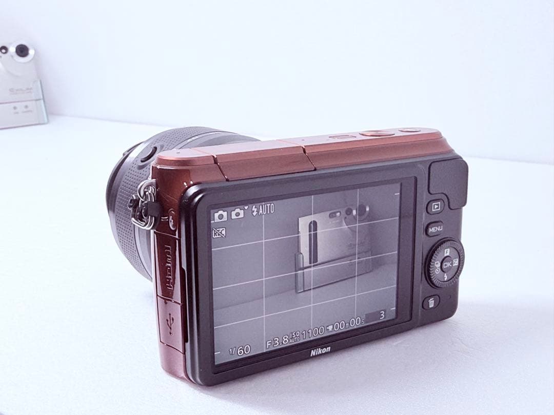Nikon S1 レッド 動作確認済 ミラーレス一眼