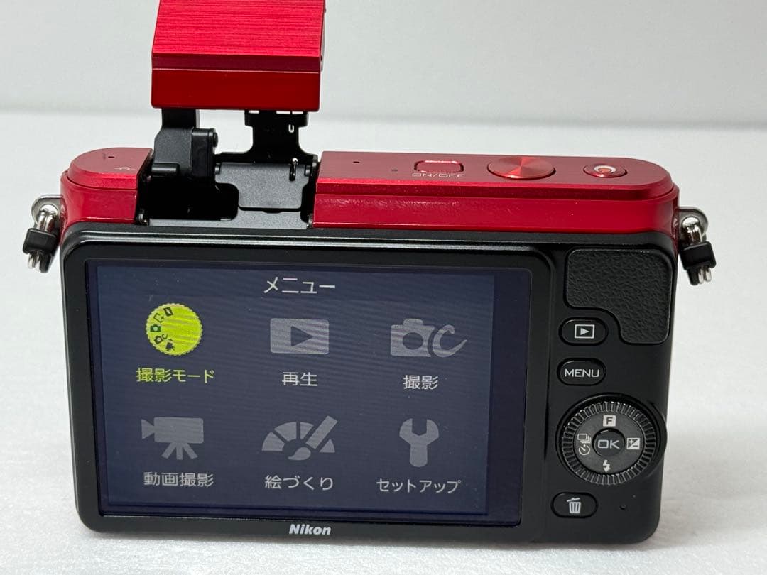 Nikon S1 レッド 動作確認済 ミラーレス一眼