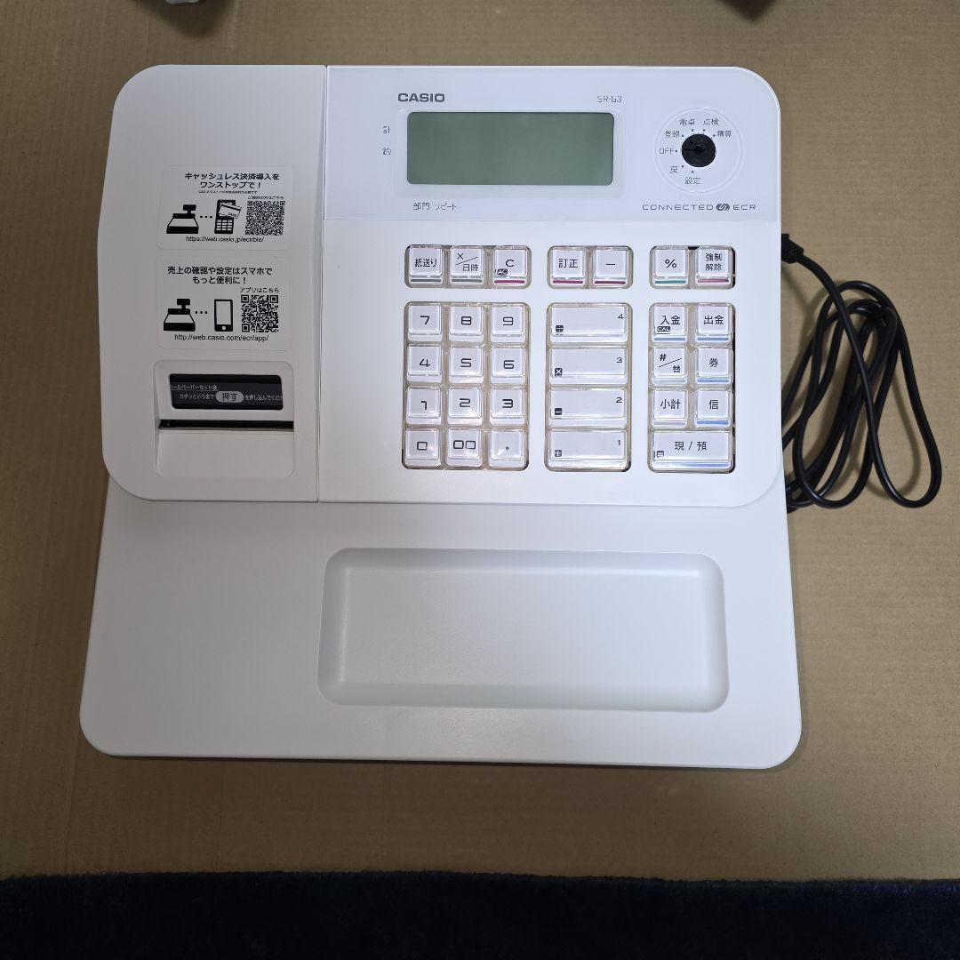 SR-G3-EX-WE ほぼ新品 CASIO(カシオ) 電子レジスター ホワイト