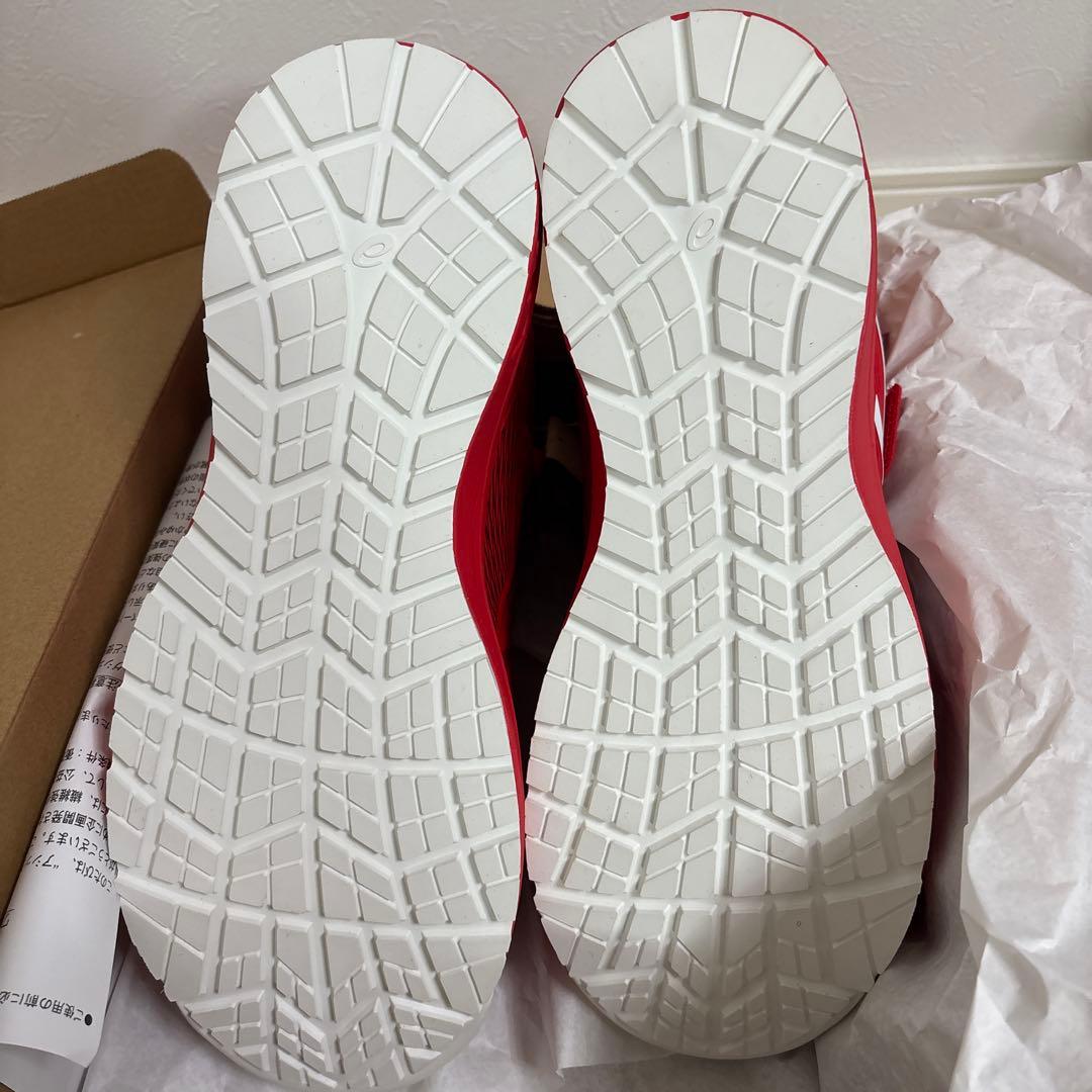 ASICS 赤色 ハイカット安全靴