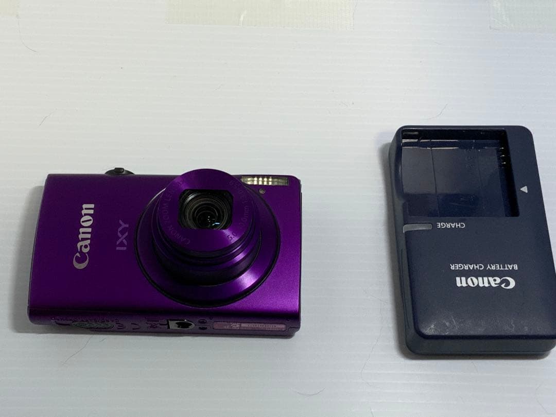 Canon IXY パープル コンパクトデジタルカメラ 本体と充電器付き