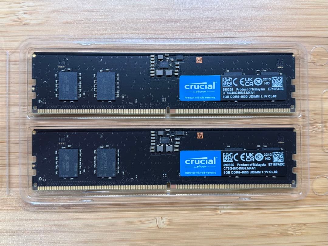 Crucial DDR5-4800 16GB(8GBx2) デスクトップ用