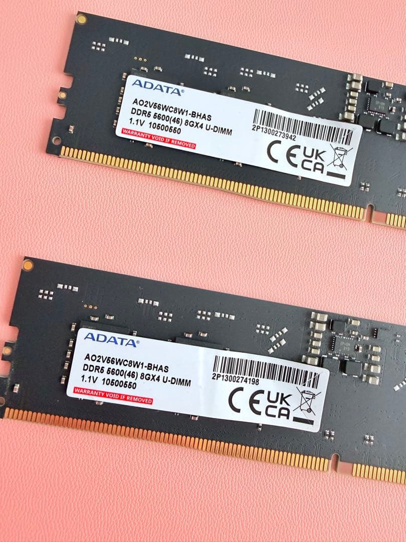 ADATA DDR5 5600MHz 16GB（8GB×2）U-DIMM
