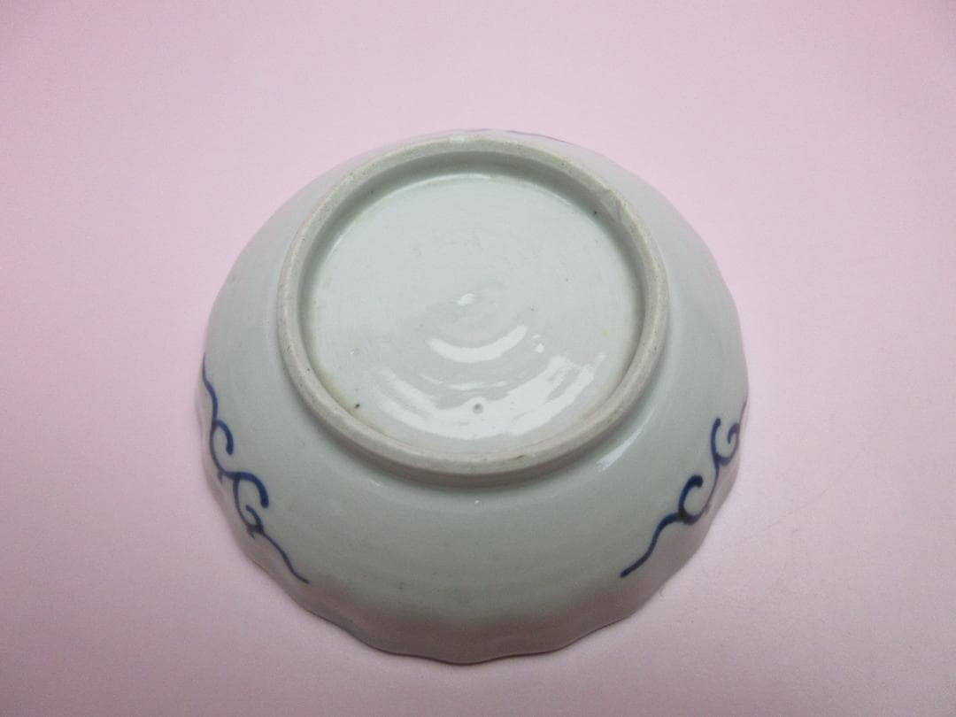 時代 染付 帆船模様 小皿 5枚 MO61107