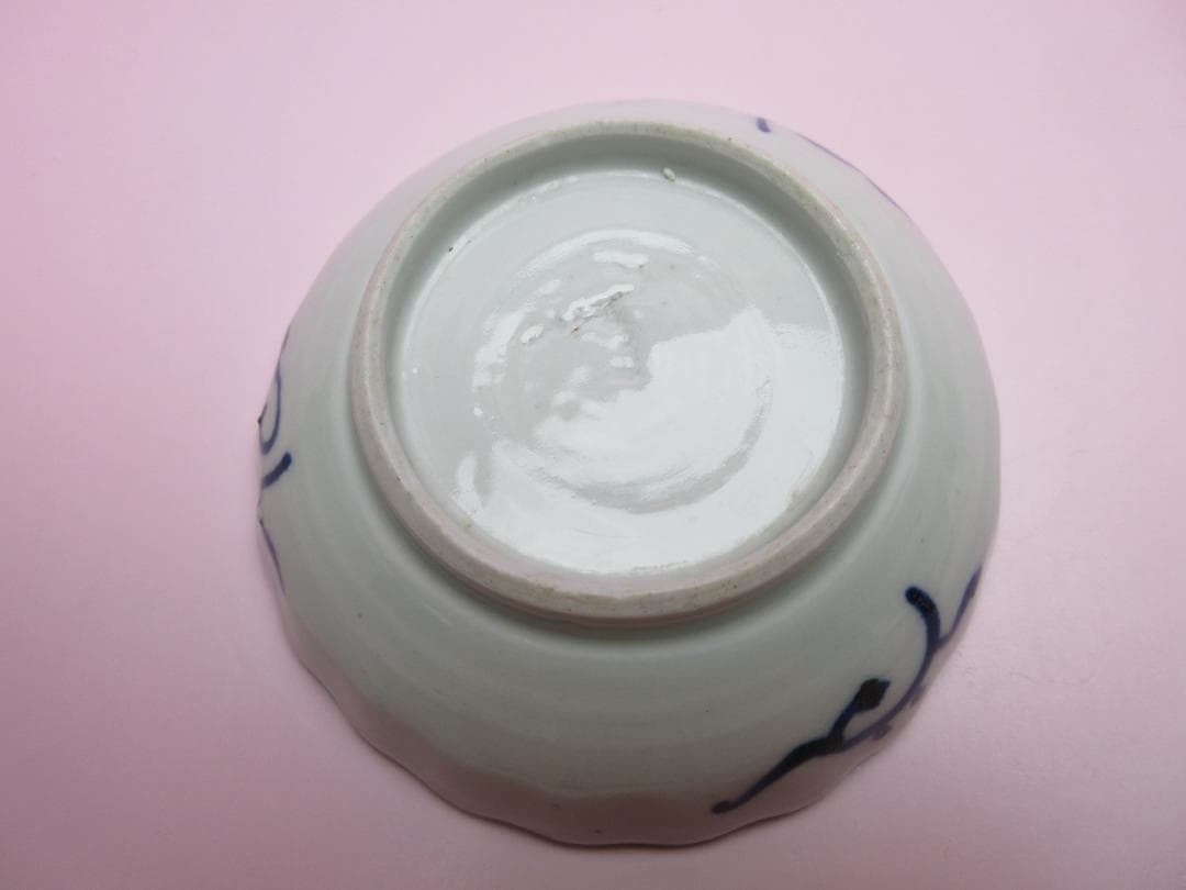時代 染付 帆船模様 小皿 5枚 MO61107