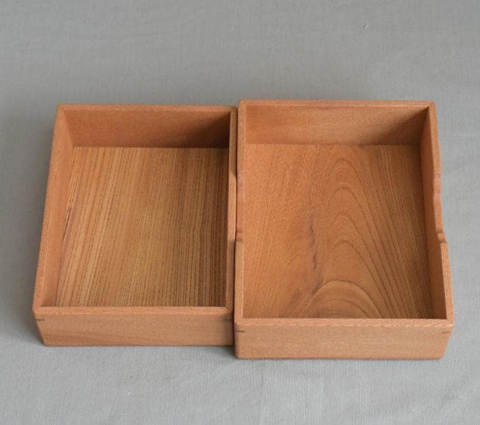 欅無垢、葉書収納サイズの小箱、小物入れ新品