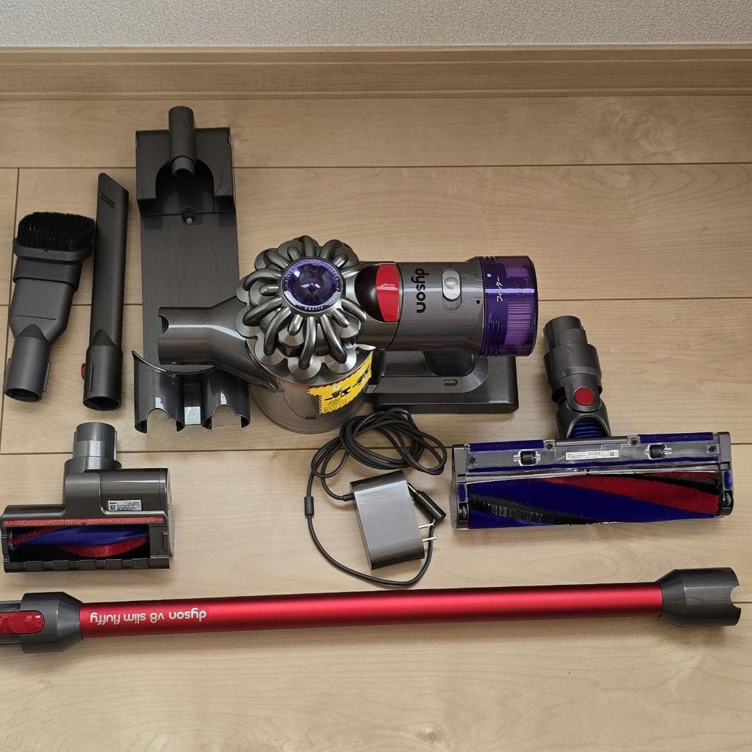 ジャンク Dyson V8 slim fluffy 布団アタッチメント付き