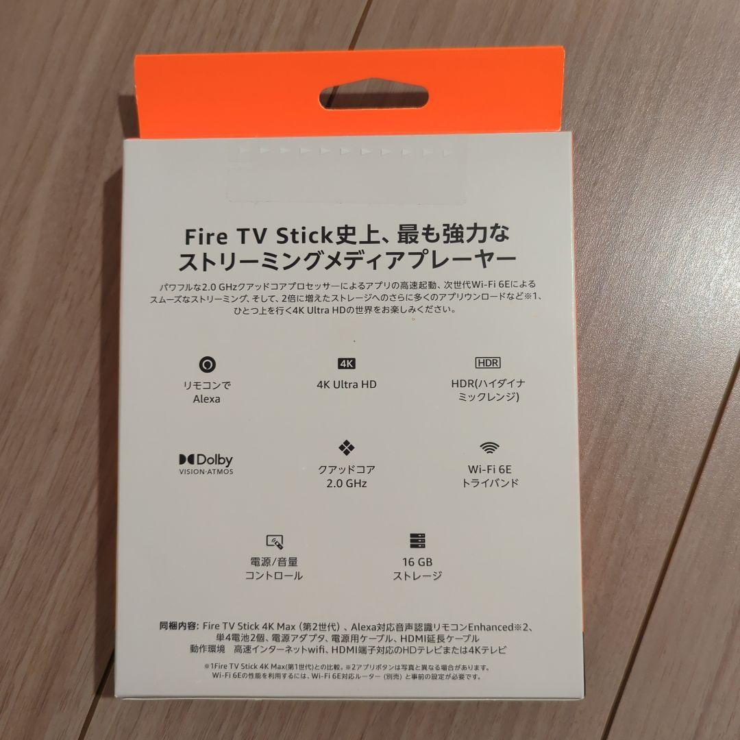 Amazon Fire TV Stick 4K Max 16GB 第2世代