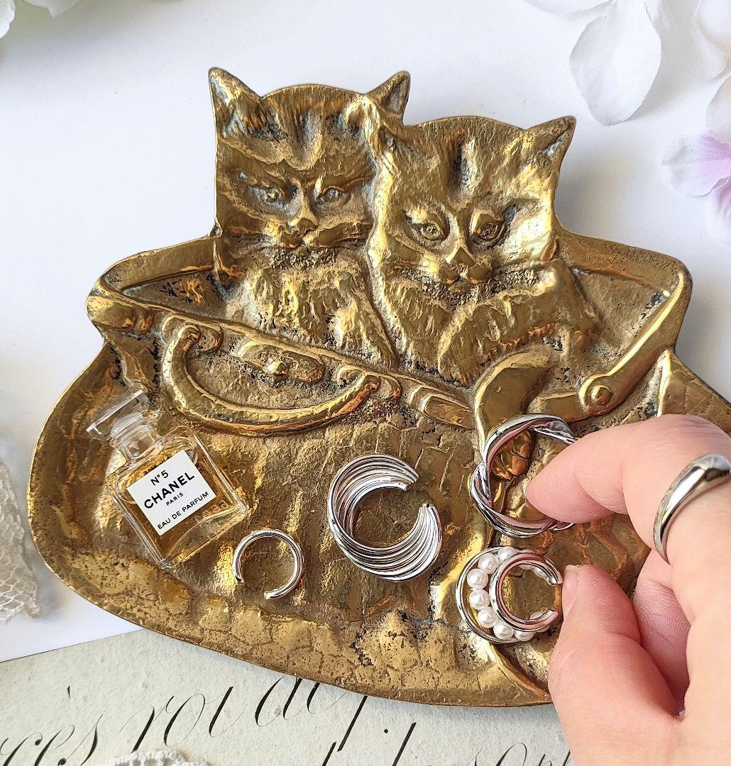 希少　美品　猫ちゃんトレイ　トレー　フランスアンティーク　ヴィンテージ