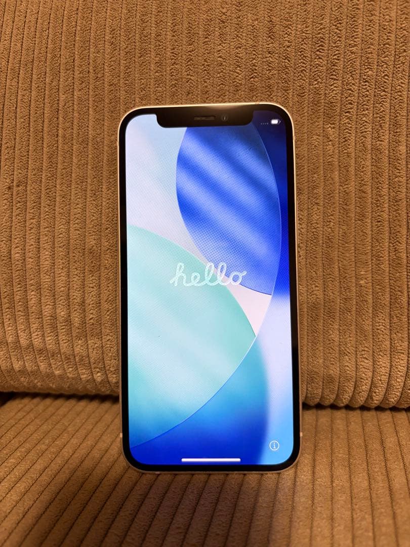 iPhone 12 mini 本体 128G ホワイト　ガラスフィルム