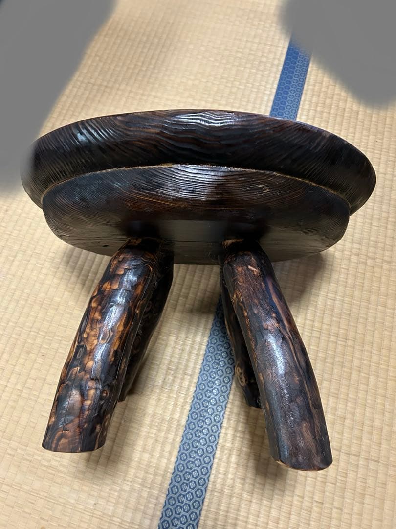 木製円形座卓 3本脚