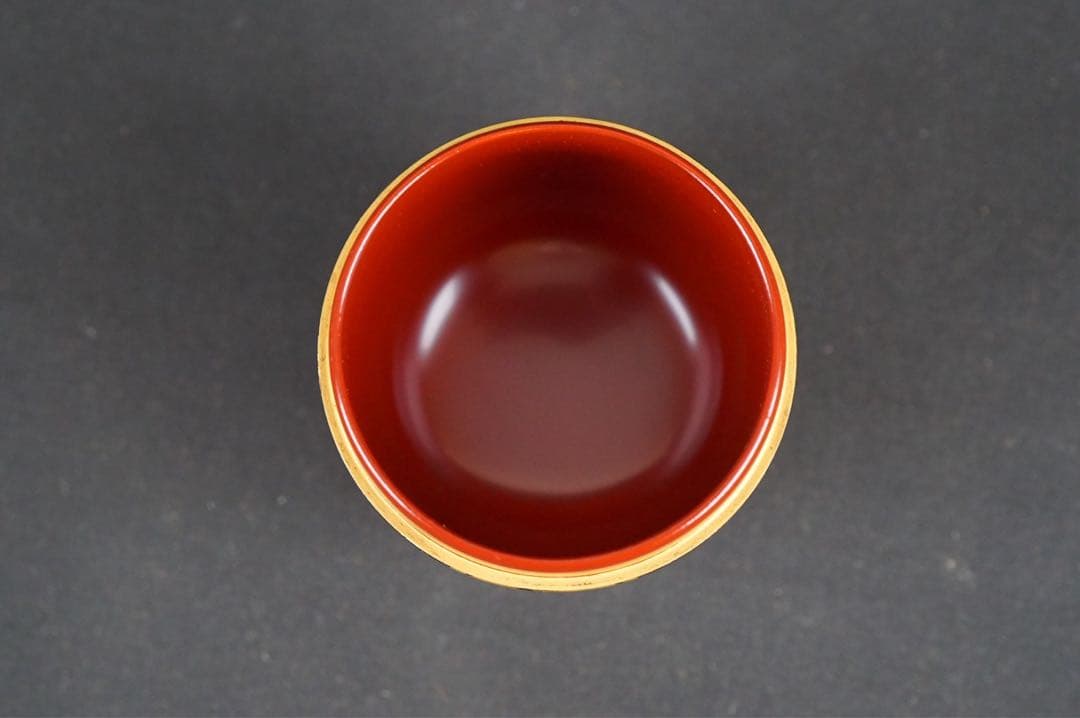 出口順慶 鱗鶴 蒔絵 中棗 共箱 茶道具
