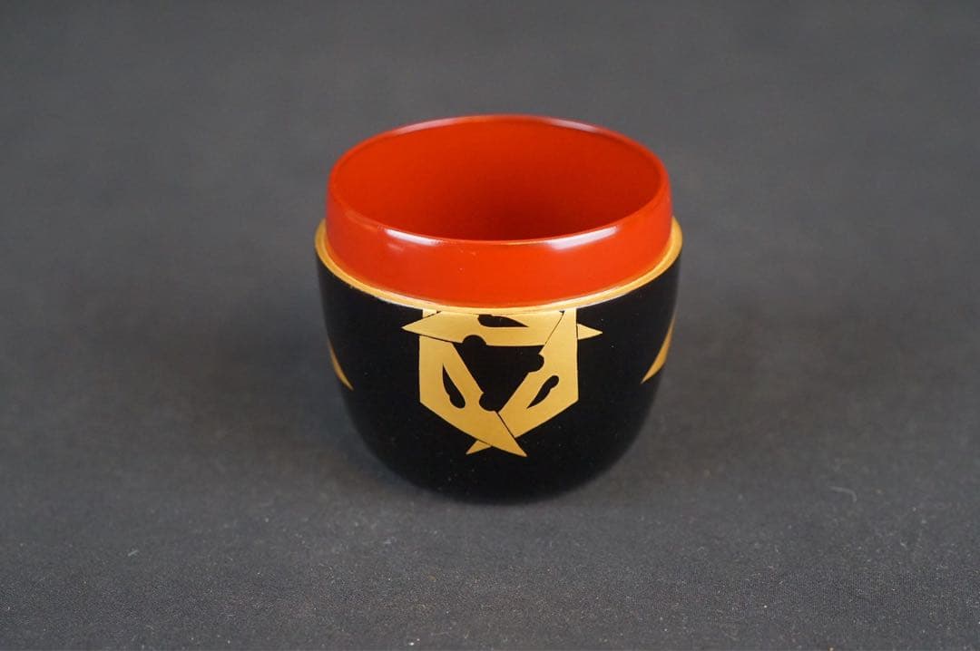 出口順慶 鱗鶴 蒔絵 中棗 共箱 茶道具