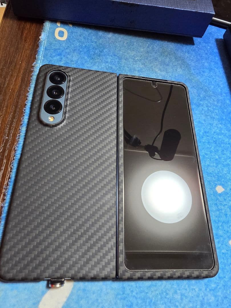 glaxy z fold 4 256bg グレーアラミドケースガラスフィルム付