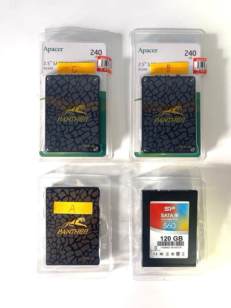 『Apacer Panther 』240GB x2枚120GBX2 (内SP1枚