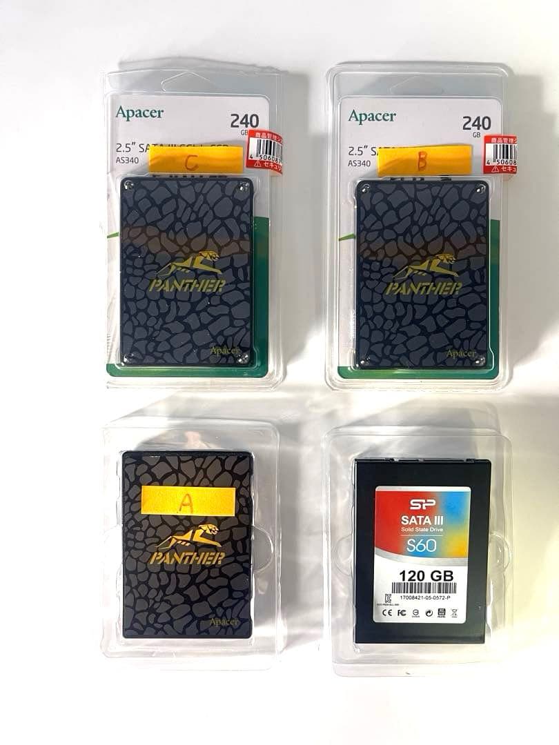 『Apacer Panther 』240GB x2枚120GBX2 (内SP1枚