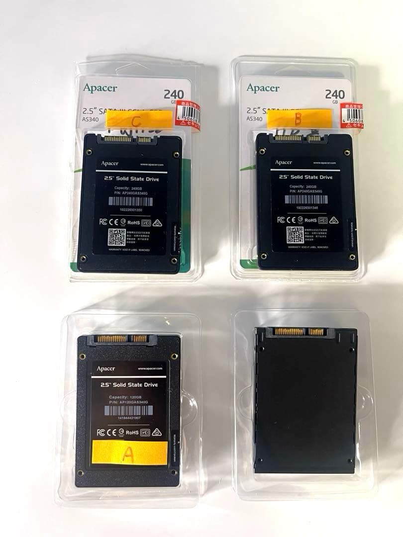 『Apacer Panther 』240GB x2枚120GBX2 (内SP1枚