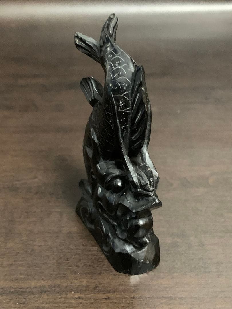 《美品》《送料無料》⭐︎鯱鉾しゃちほこ 黒 置物 縁起物 オブジェ ♪⭐︎