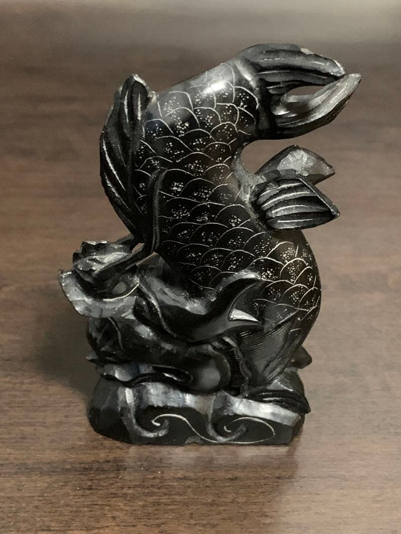 《美品》《送料無料》⭐︎鯱鉾しゃちほこ 黒 置物 縁起物 オブジェ ♪⭐︎