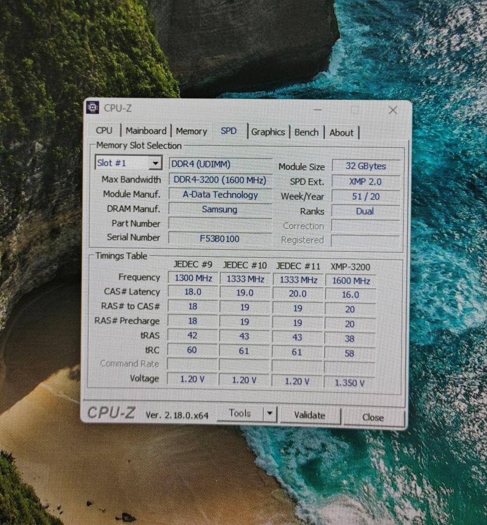 メモリー XPG AX4U320038G16-DBR 32GB DDR4