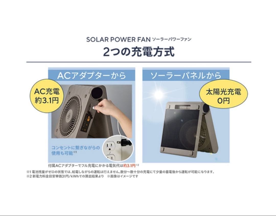 APIX SOTOMO ソーラーパワーファン　colorグレイッシュ【新品】