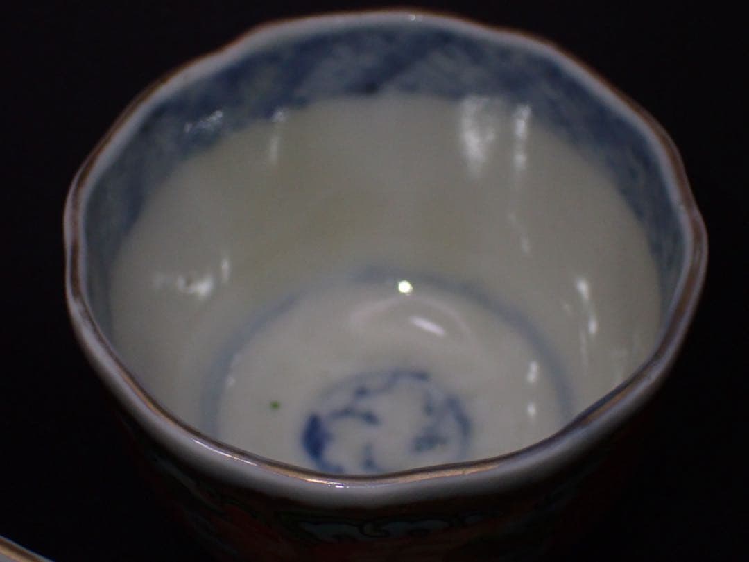 【完品】 古伊万里 鳳凰 のぞき 明治 ※4客セット