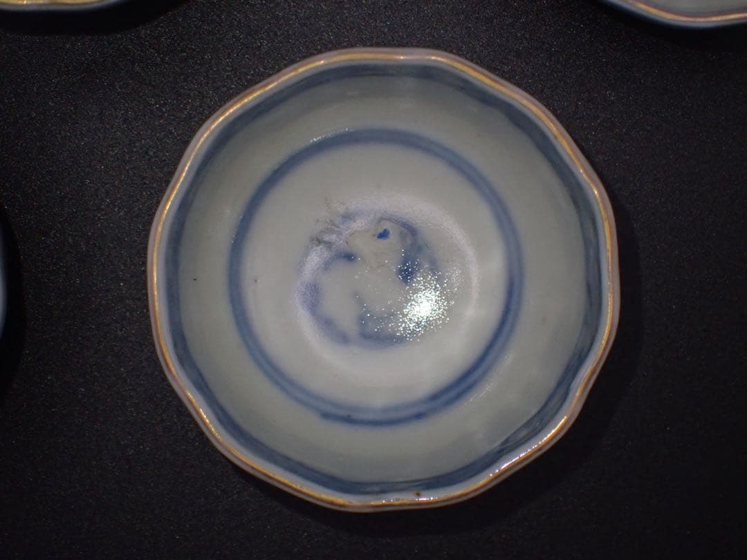 【完品】 古伊万里 鳳凰 のぞき 明治 ※4客セット