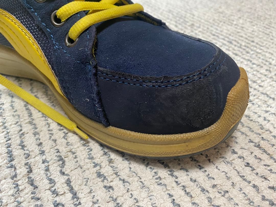 Puma ネイビー/イエロー ハイカット安全靴　25cm