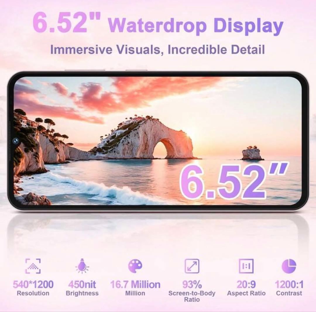 OUKITEL C3 スマートフォン 6.52インチ